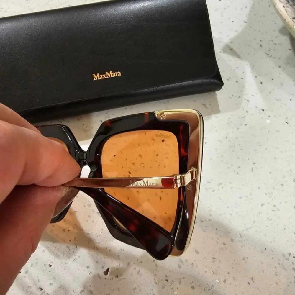 Max Mara Tortoiseshell Square Sunglasses